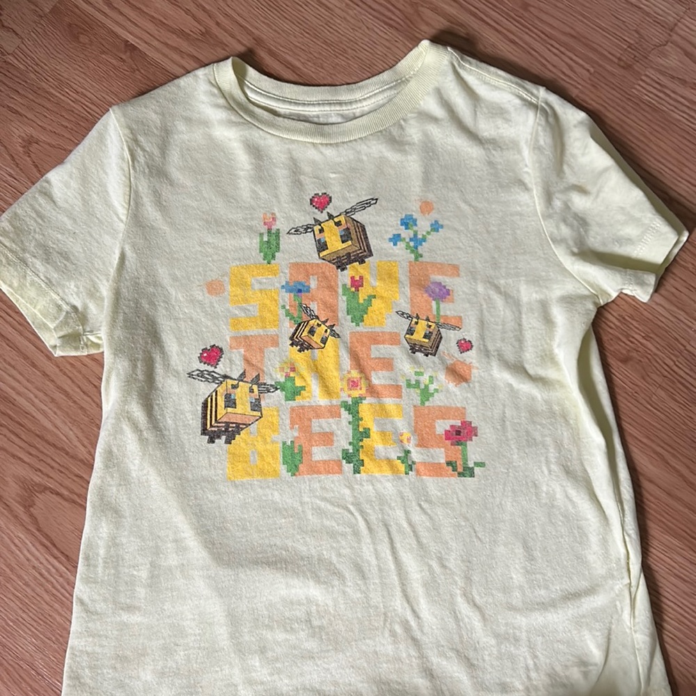 save the bees minecraft shirt